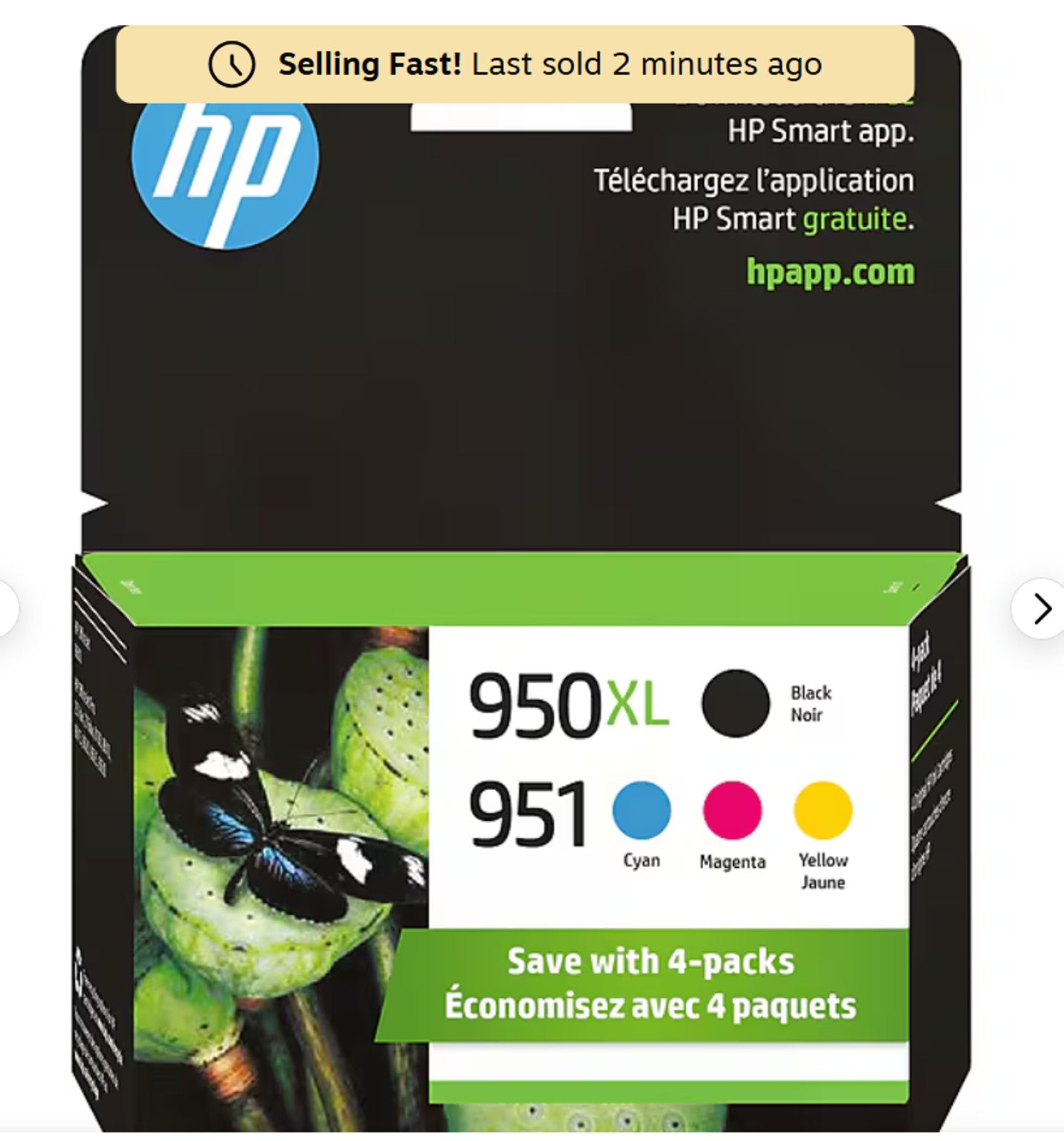 New 4PK 950XL  951 Ink Cartridge for HP Pro 8640 8660 8630 8615 plus 1 magenta