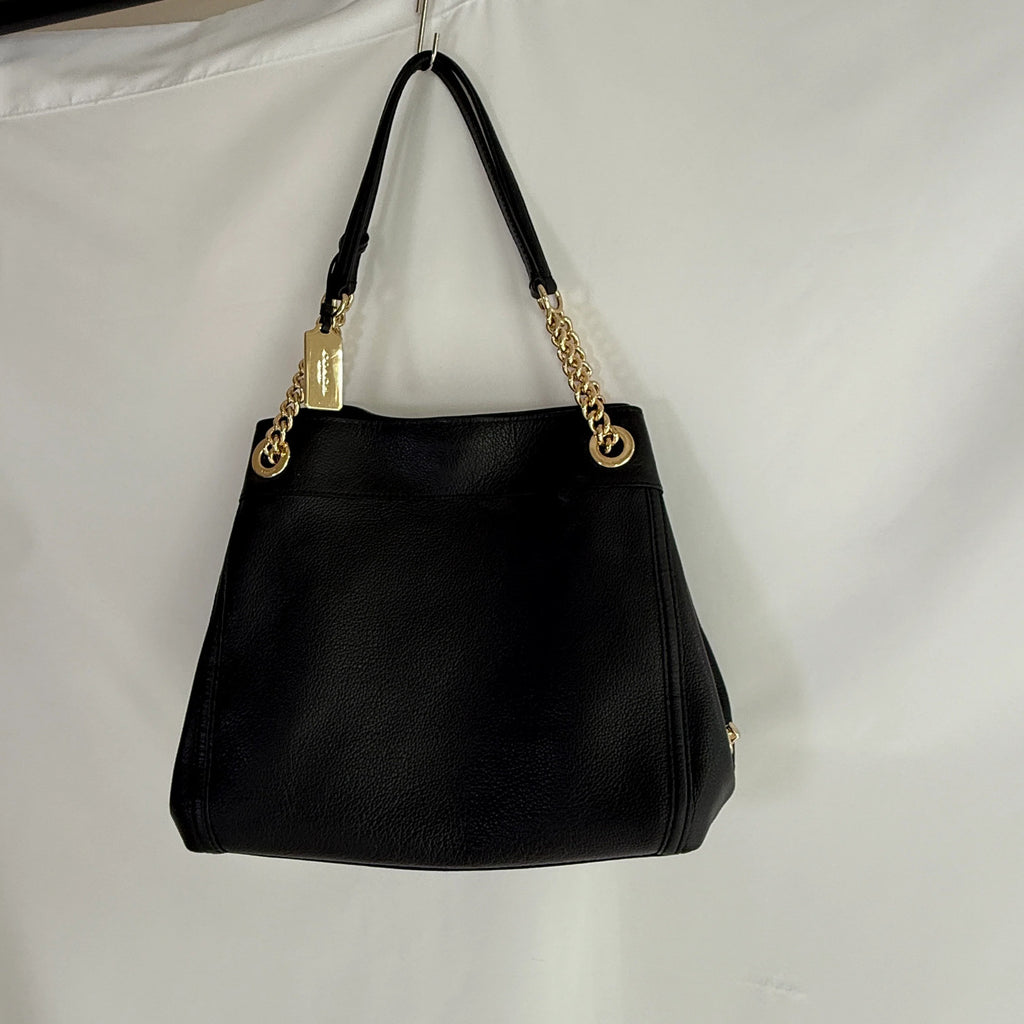 Coach Black Leather Shoulder Bag