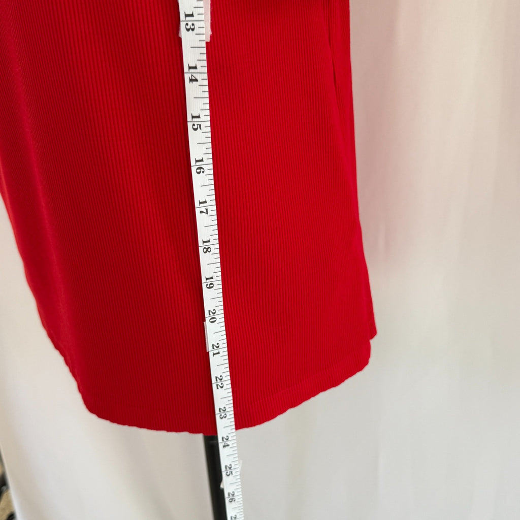 Tuckernuck Red Flutter Sleeve Tee Size L