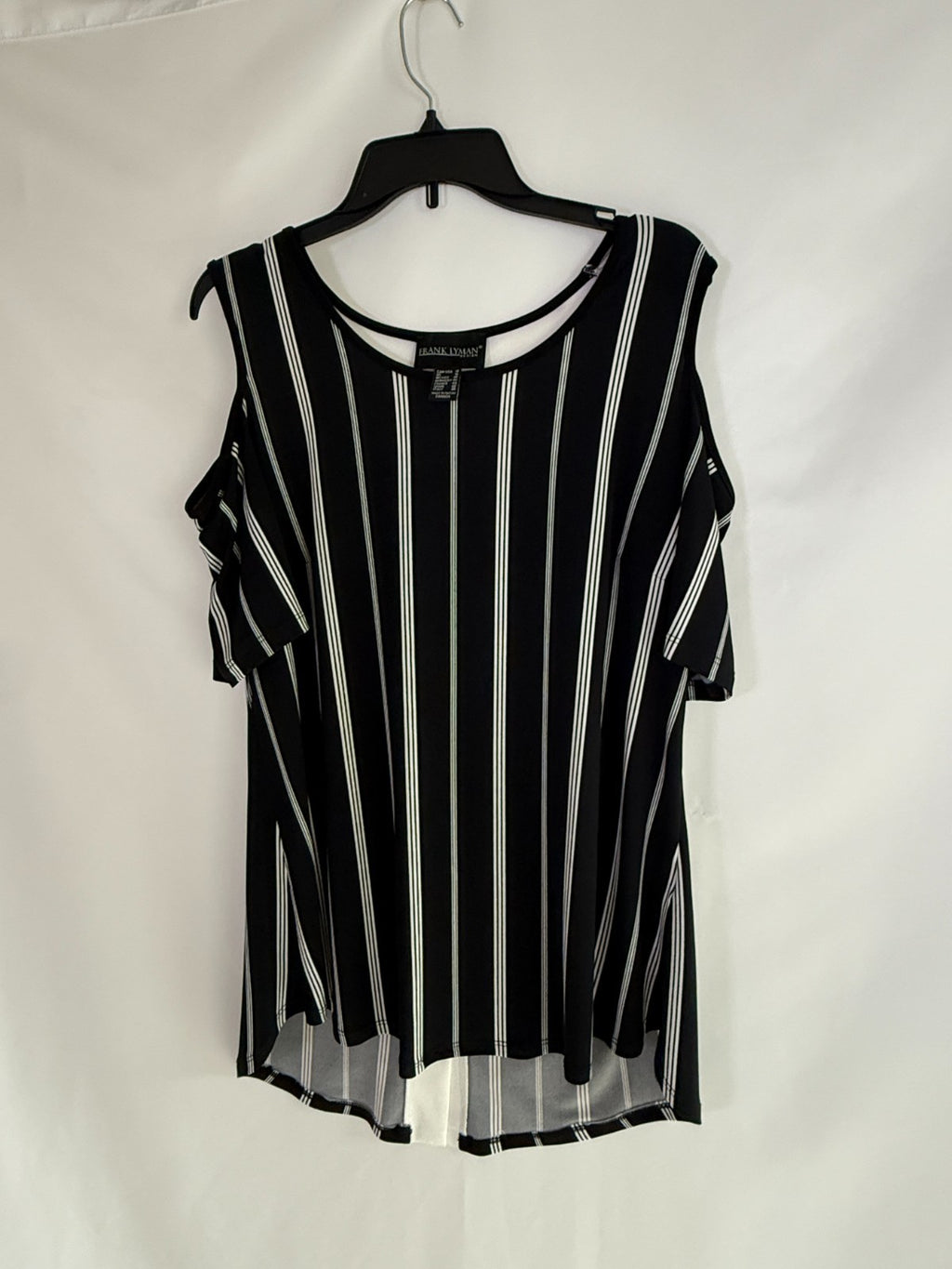 Joseph Lyman Off Should Black and White Stiped Dress Size 14