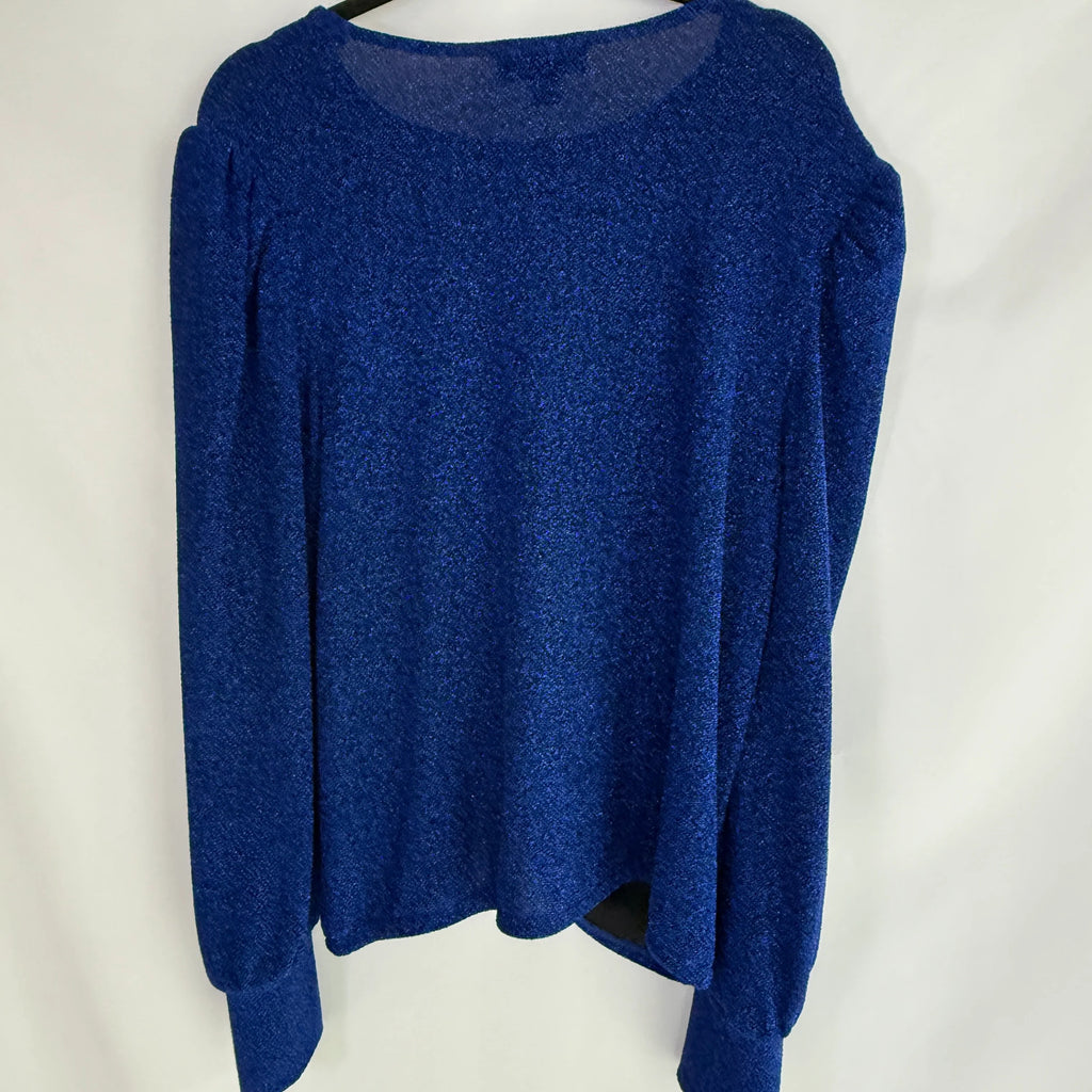 Karen Kane Blue Sparkle Long Sleeve Sweater XL