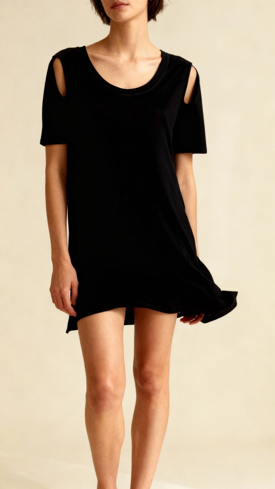 Joseph Ribkoff Black Open Shoulder Trapeze Dress Size 12