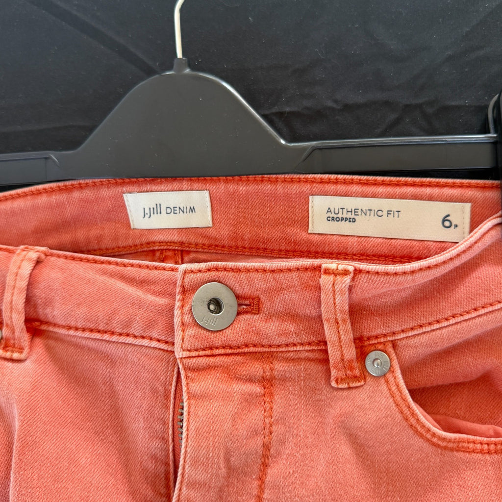 J.Jill Pure Jill Cropped  Denim Trousers in Apricot - Size 6