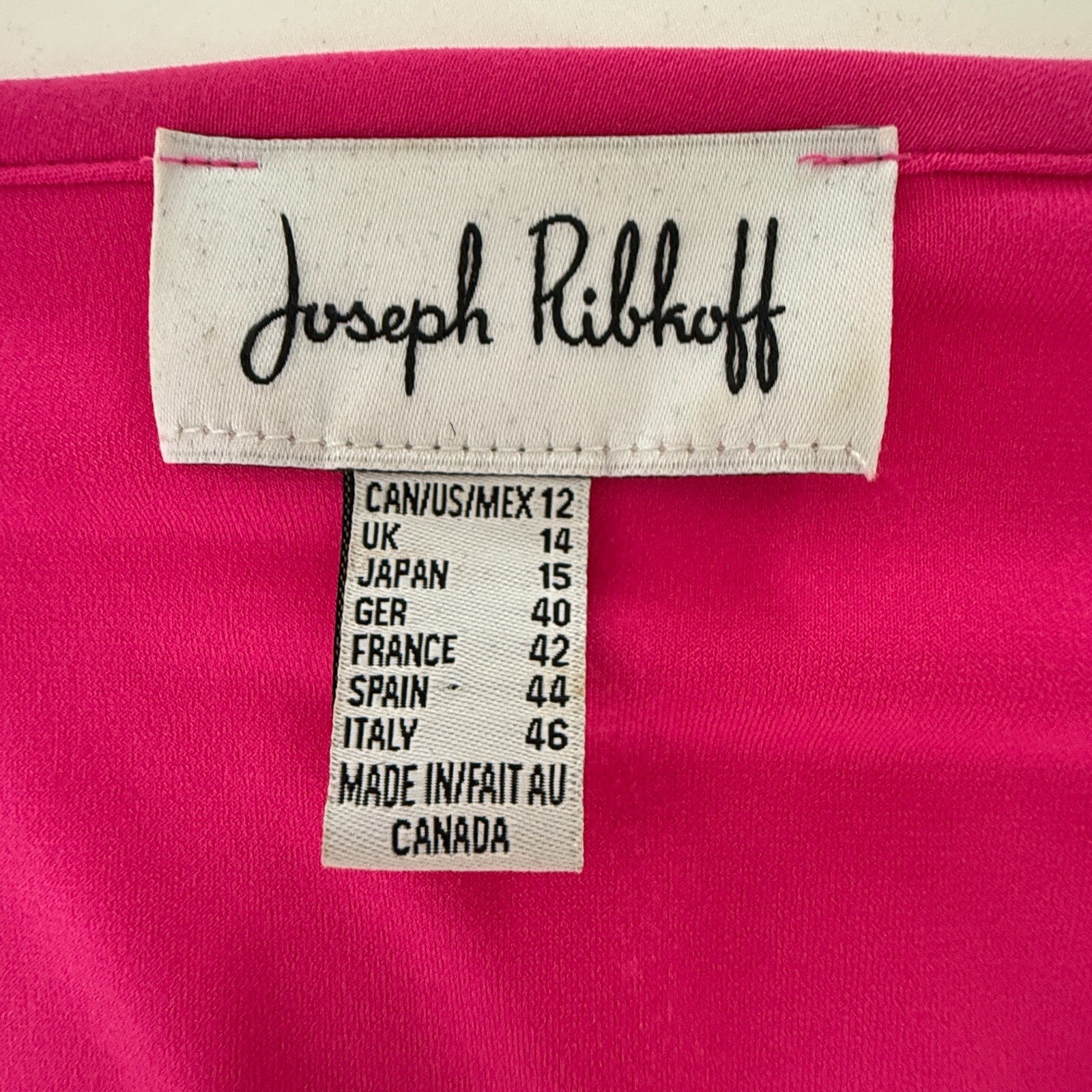 Joseph Ribkoff Hyper Pink Tunic Size 12
