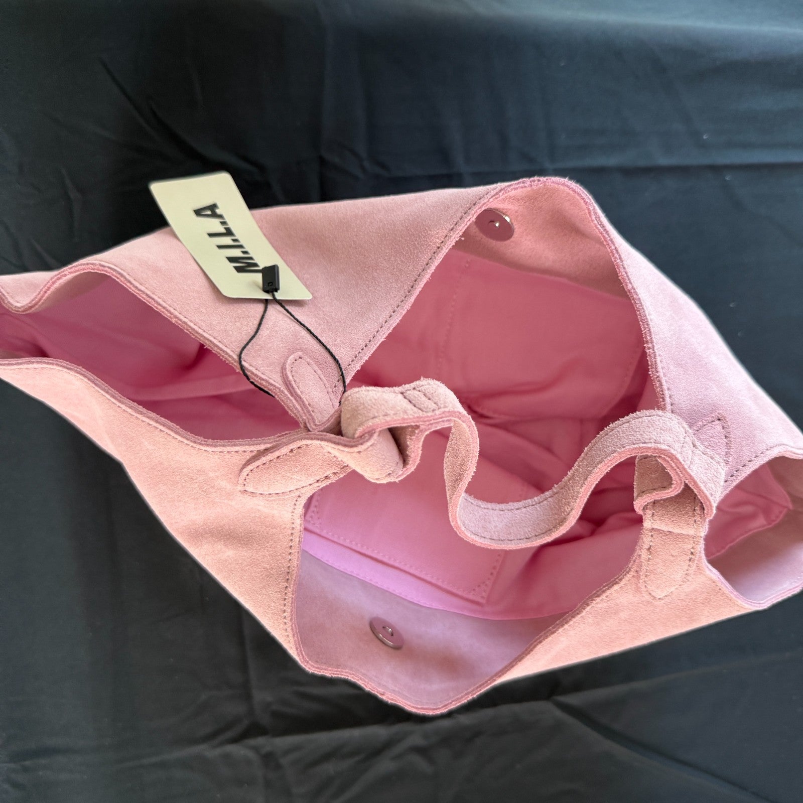M.I.L.A. Pink Emma Suede Everday Shoulder Bag