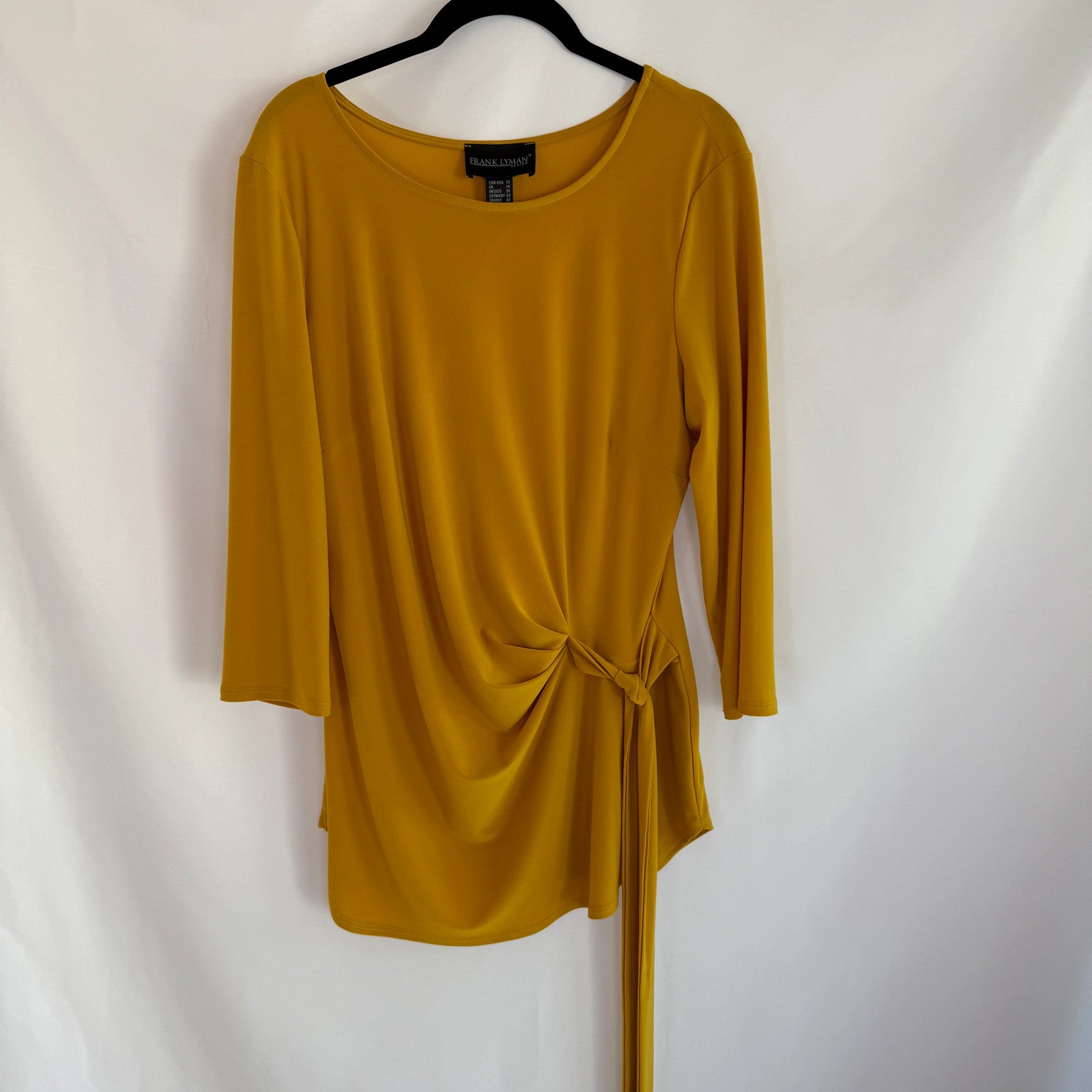 Frank Lyman Gold Tunic Size 12