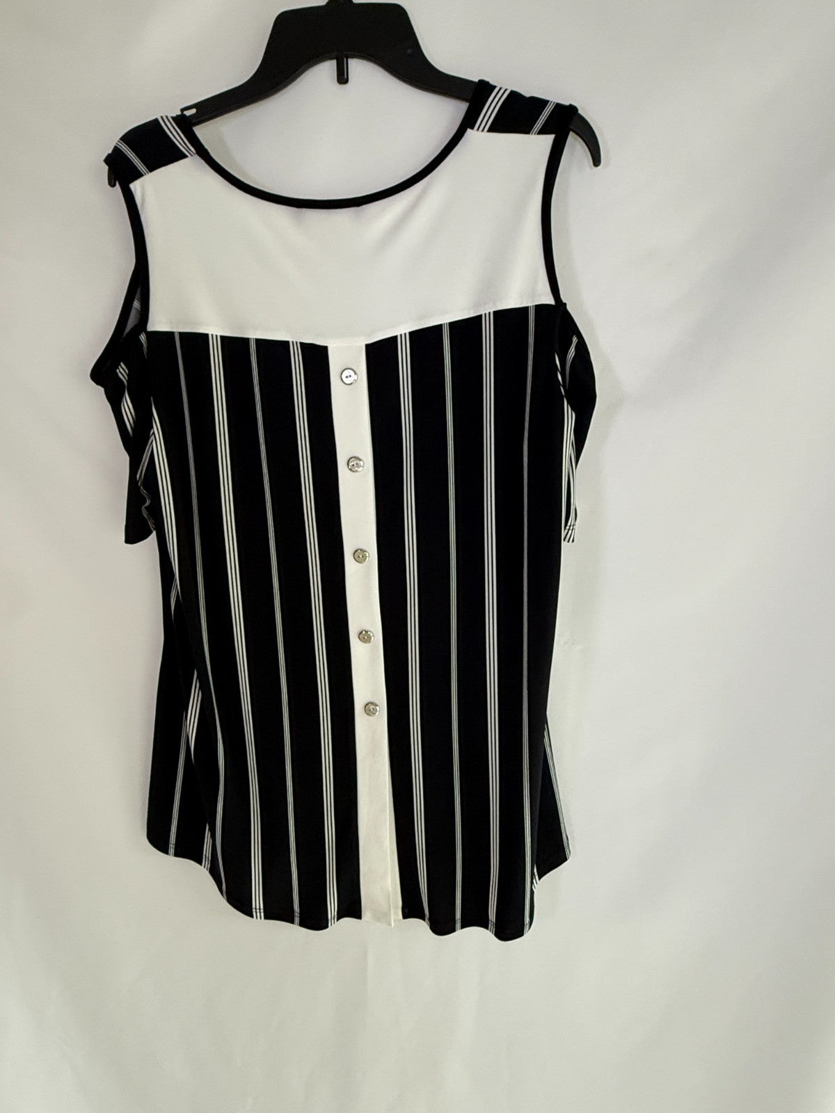 Joseph Lyman Off Should Black and White Stiped Dress Size 14