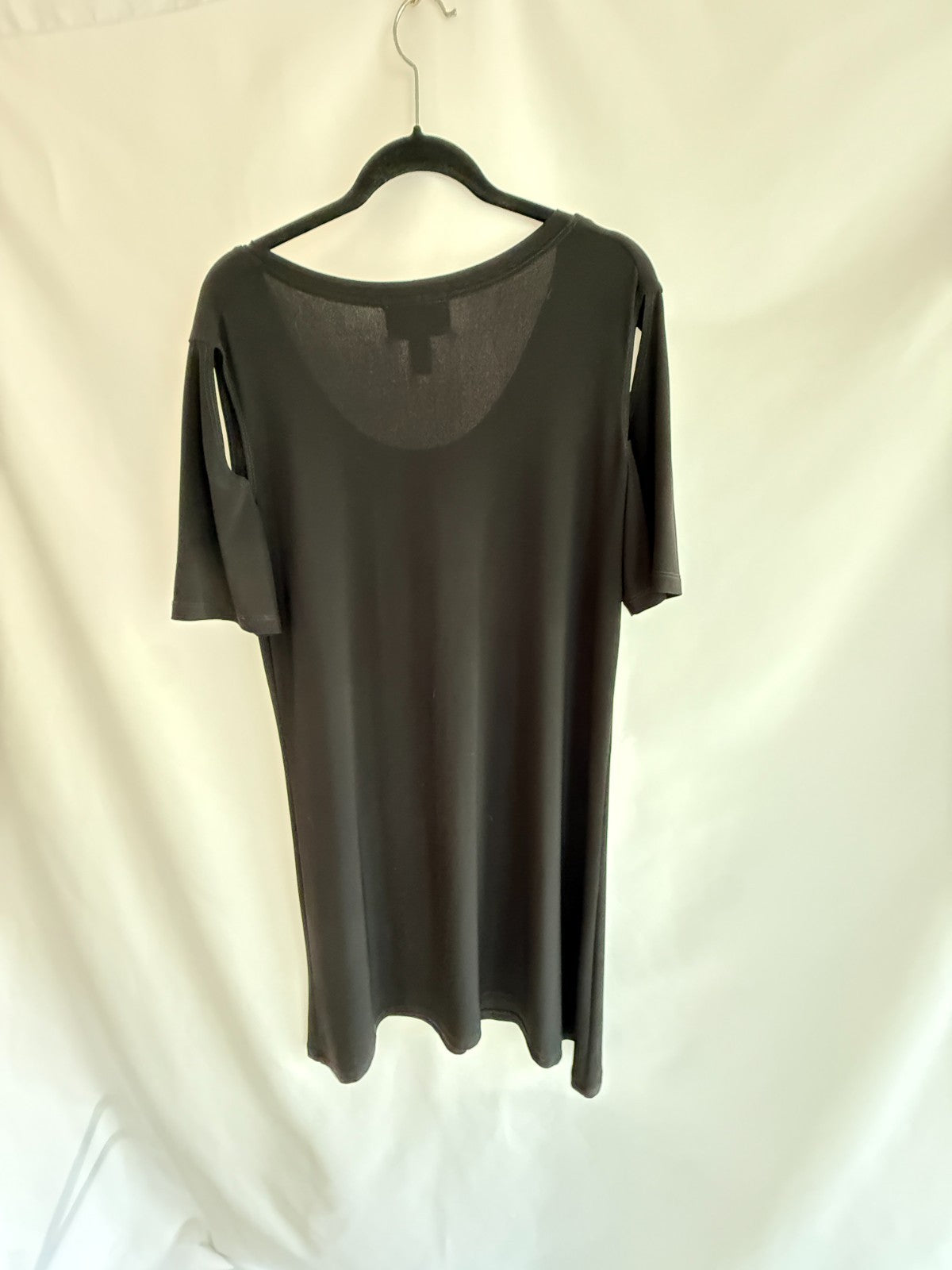 Joseph Ribkoff Black Open Shoulder Trapeze Dress Size 12