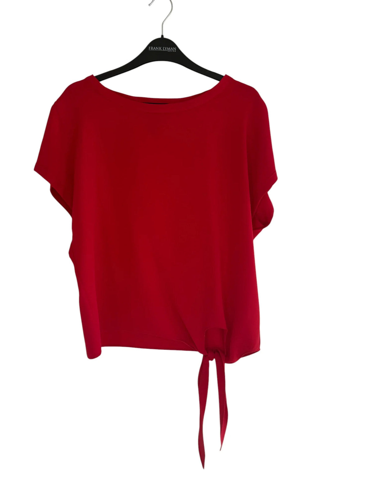 Joseph Ribkoff Short Sleeve Red Tie Top Size 6
