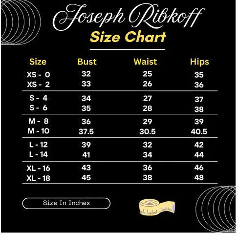 Joseph Ribkoff Black Trapeze Dress with Black and White Flutter Sleeves Size 12