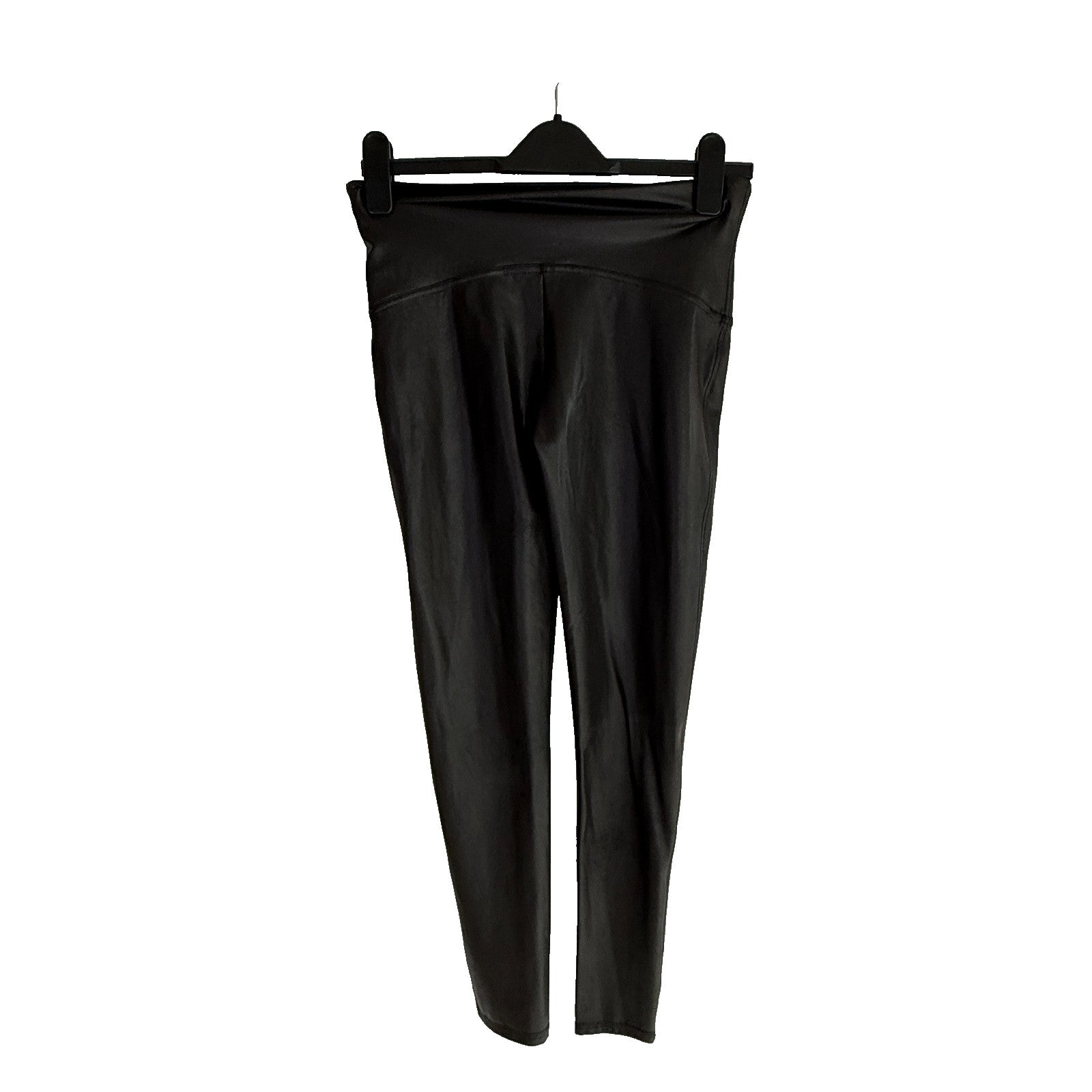 Spanx Faux Leather Black Leggings Size M