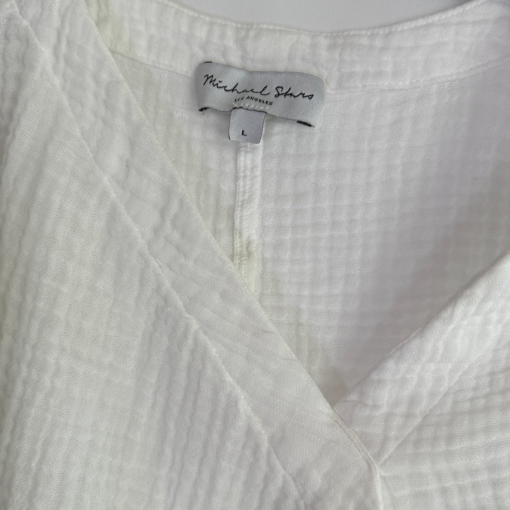 Michael Stars White Slub Tee Size L