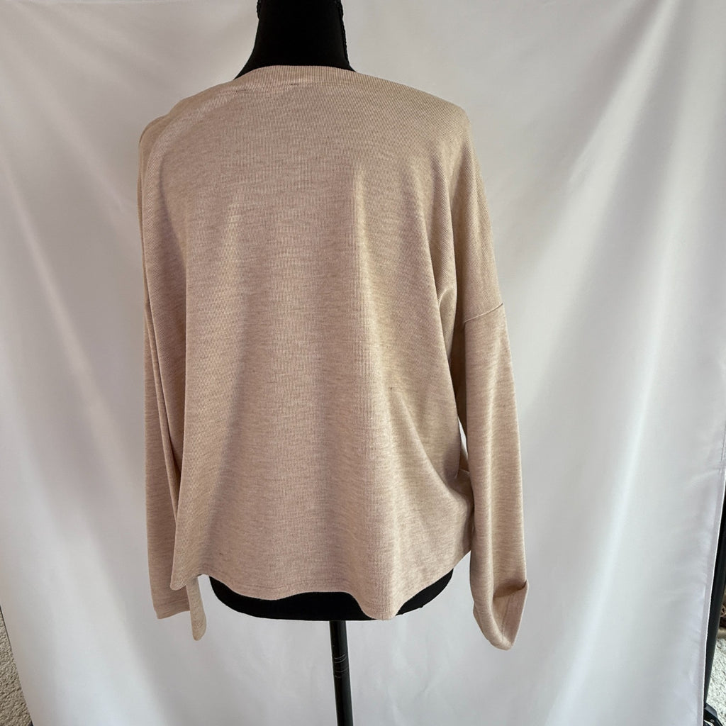 Karen Kane Beige Tie Waist Top Size PXL
