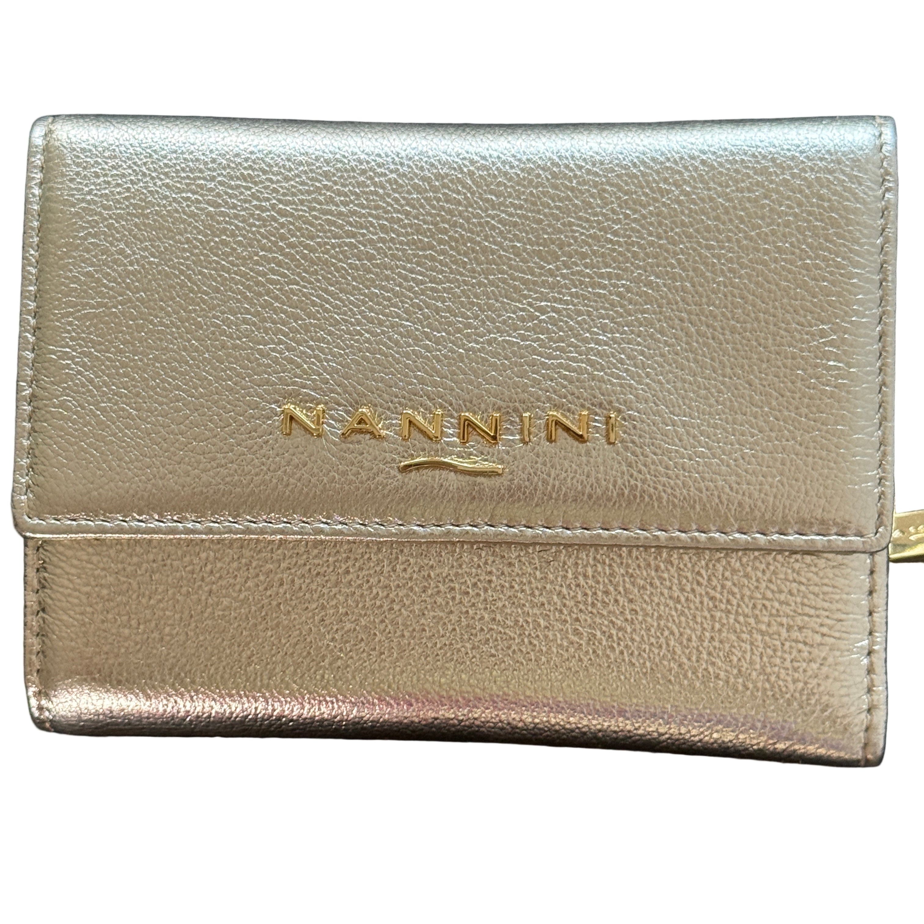 Brand New Gorgeous Nannini Italian Leather Ladies Gold Wallet